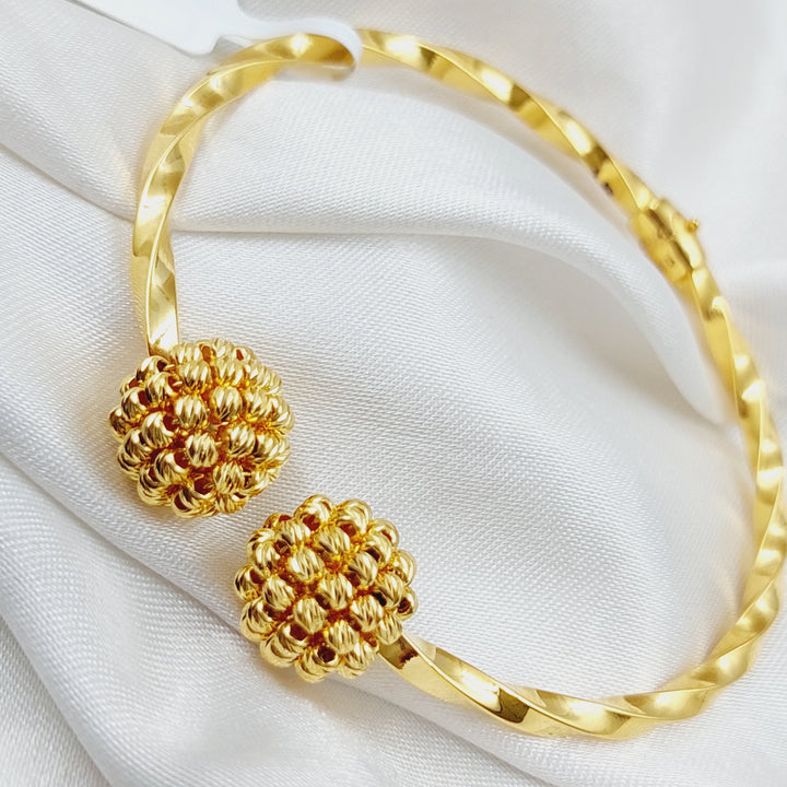 21K Gold Turkish Bracelet by Saeed Jewelry - Image 2