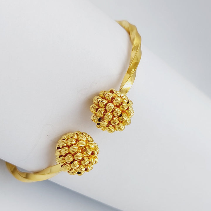 21K Gold Turkish Bracelet by Saeed Jewelry - Image 9