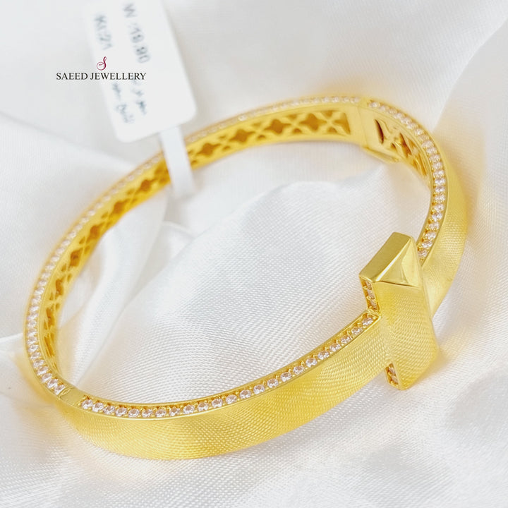 21K Gold Turkish Bracelet by Saeed Jewelry - Image 3