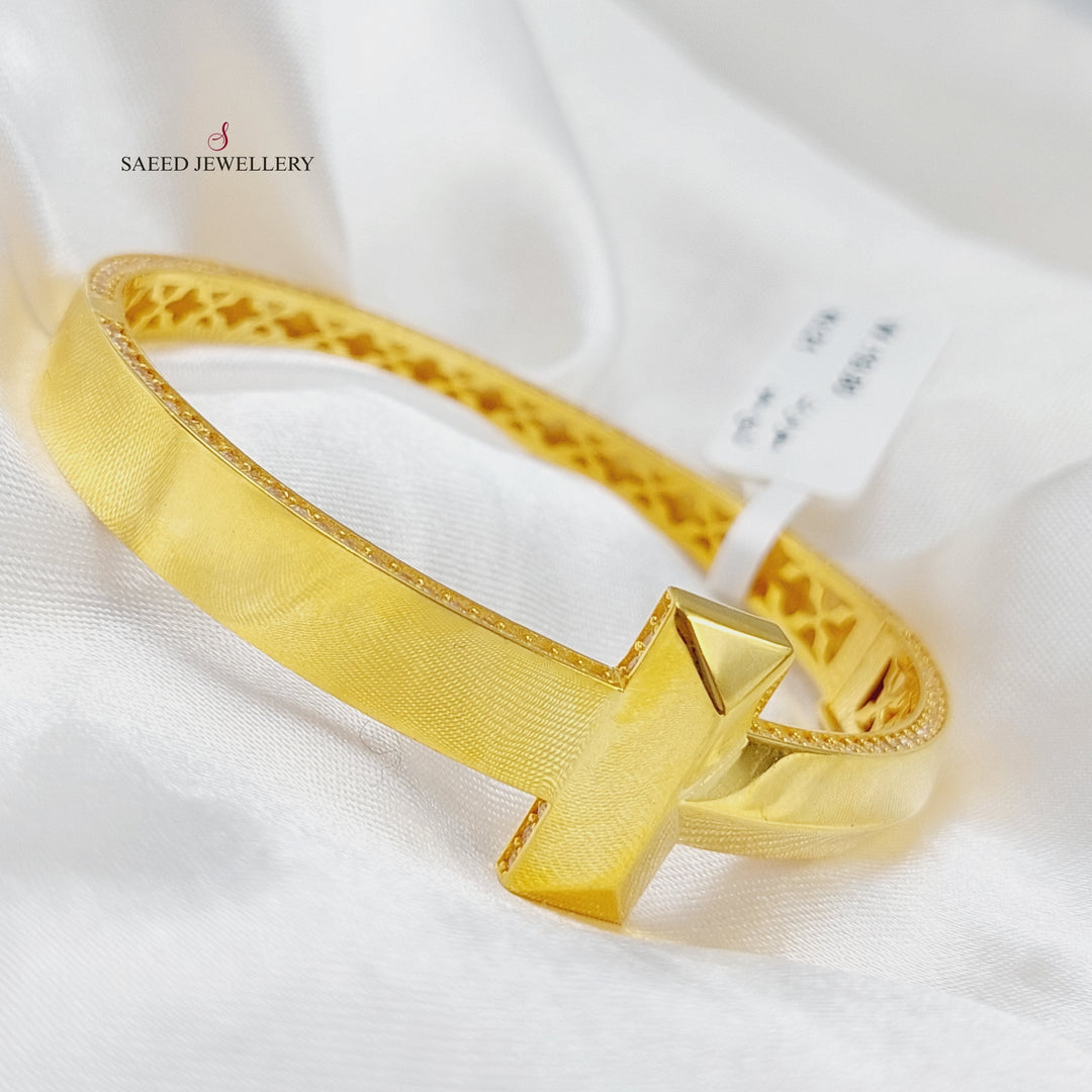 21K Gold Turkish Bracelet by Saeed Jewelry - Image 4