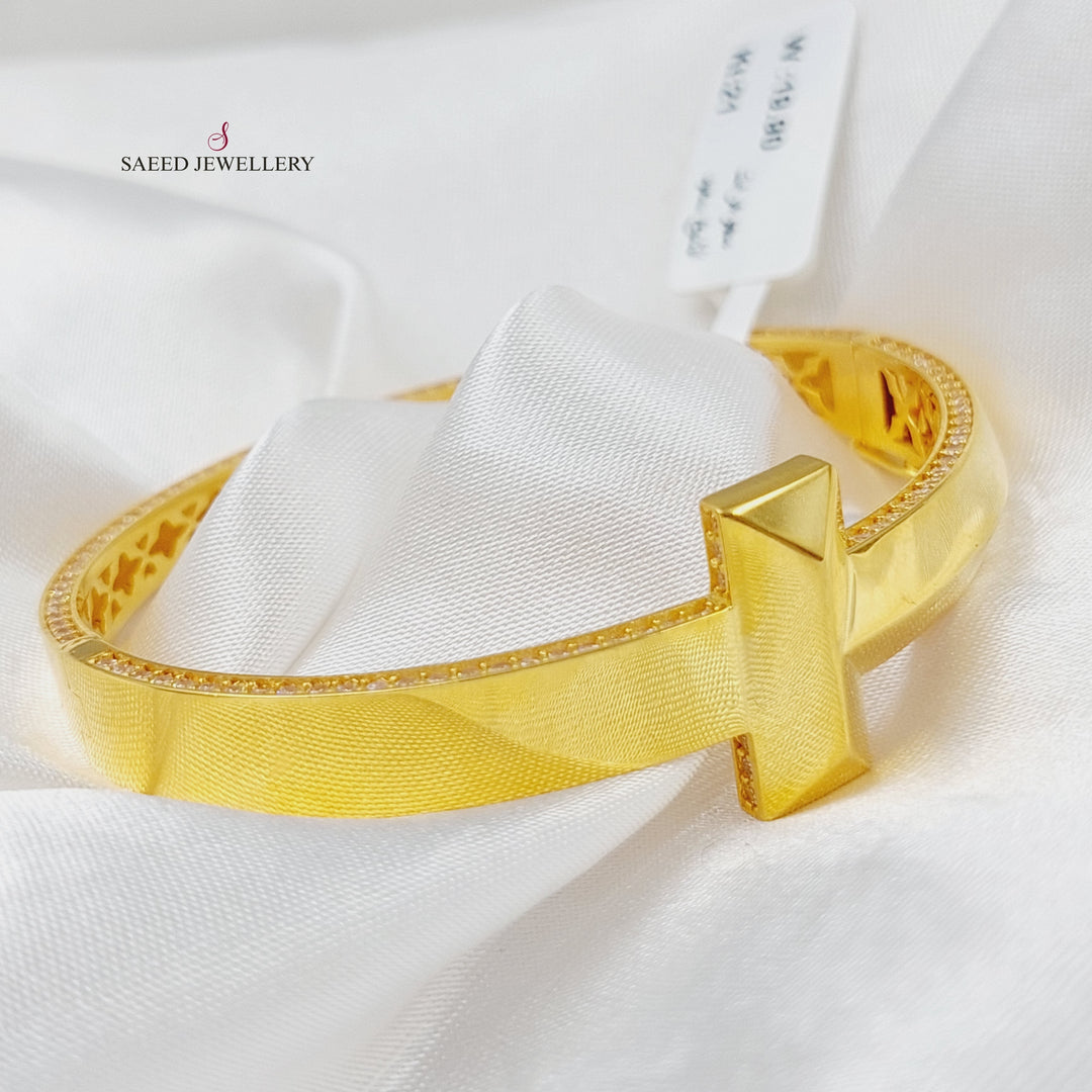 21K Gold Turkish Bracelet by Saeed Jewelry - Image 1