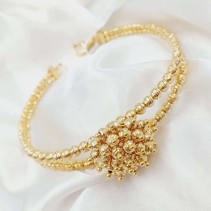 21K Gold Turkish Balls Bangle Bracelet by Saeed Jewelry - Image 5