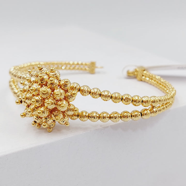 21K Gold Turkish Balls Bangle Bracelet by Saeed Jewelry - Image 6