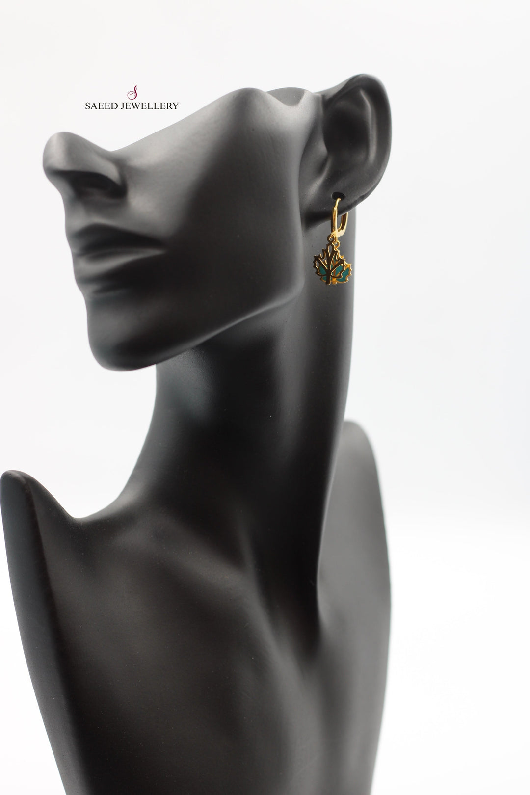 21K Gold Turkish Earrings by Saeed Jewelry - Image 8