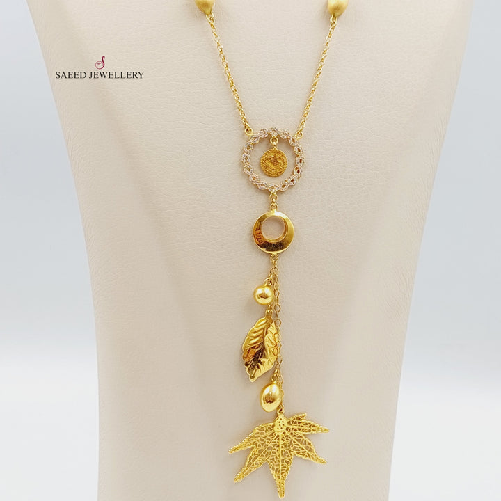 21K Gold Turkish Fancy Necklace by Saeed Jewelry - Image 4