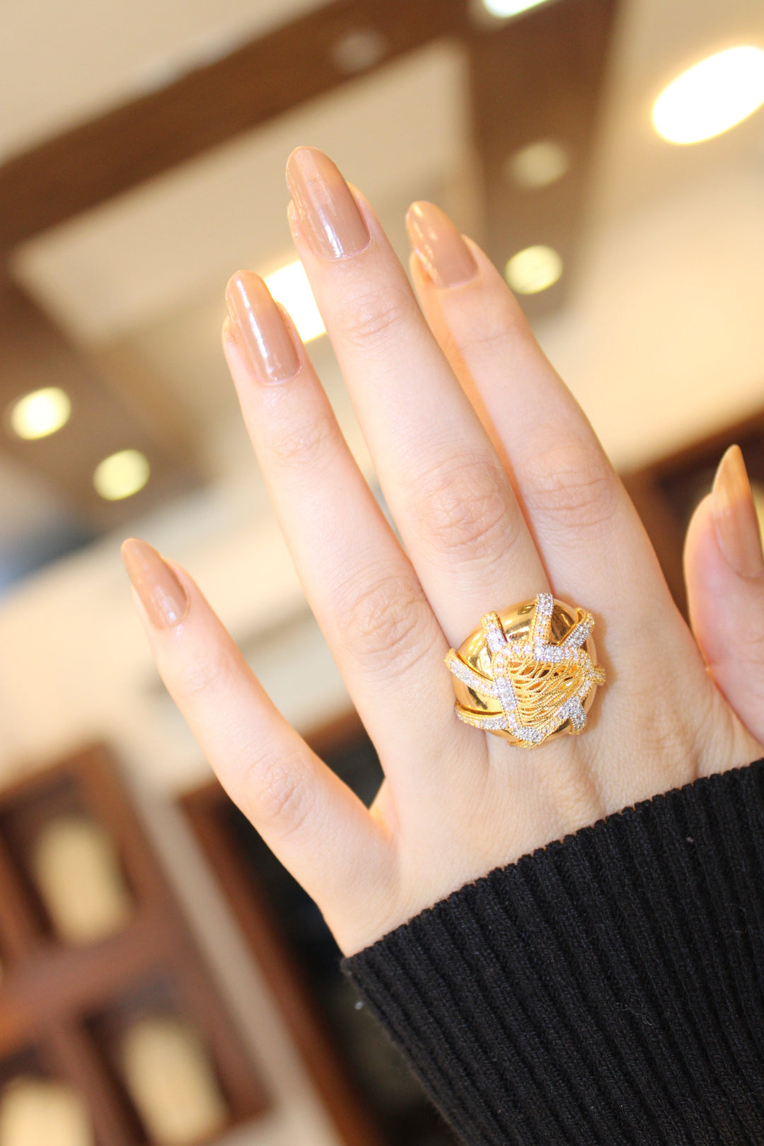 21K Gold Turkish Fancy Ring by Saeed Jewelry - Image 2