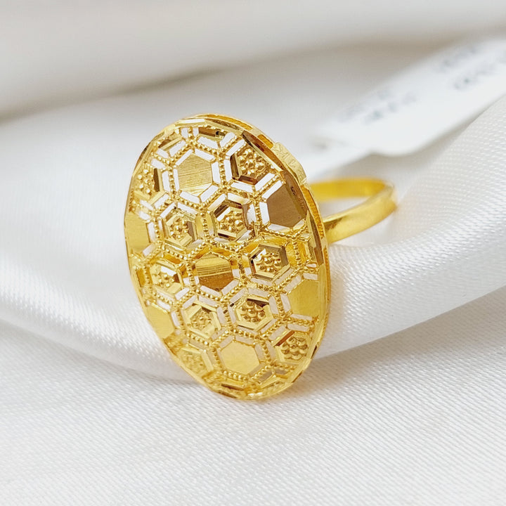 21K Gold Turkish Fancy Ring by Saeed Jewelry - Image 4