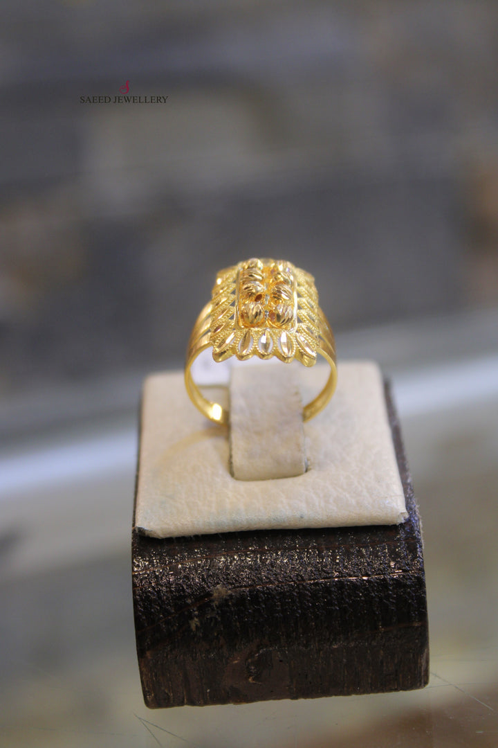 21K Gold Turkish Fancy Ring by Saeed Jewelry - Image 3