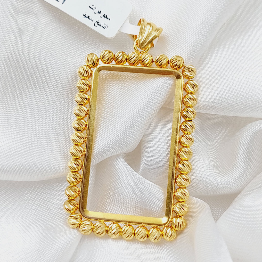 21K Gold Turkish Frame Pendant by Saeed Jewelry - Image 1