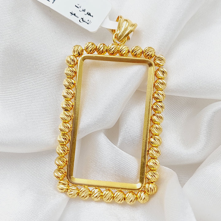 21K Gold Turkish Frame Pendant by Saeed Jewelry - Image 1