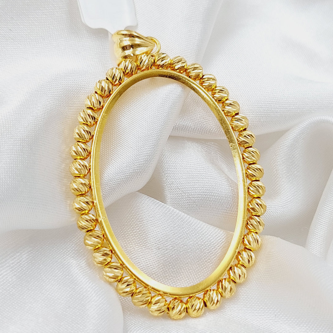 21K Gold Turkish Frame Pendant by Saeed Jewelry - Image 1