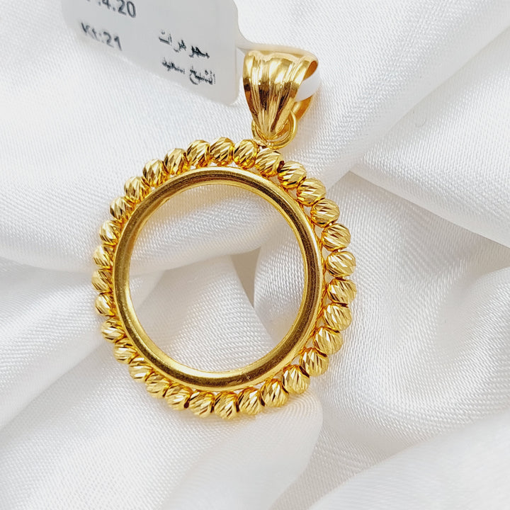 21K Gold Turkish Frame Pendant by Saeed Jewelry - Image 4