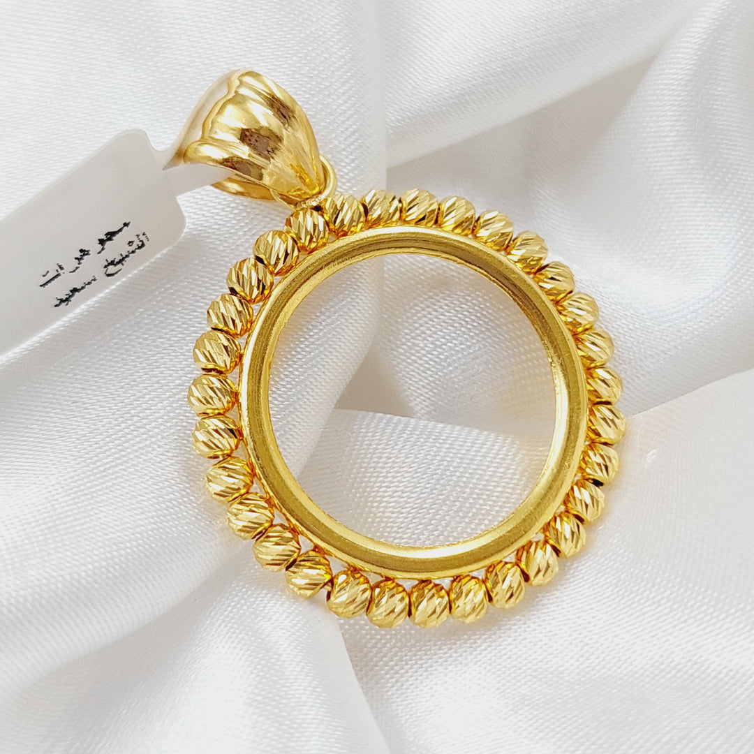 21K Gold Turkish Frame Pendant by Saeed Jewelry - Image 1