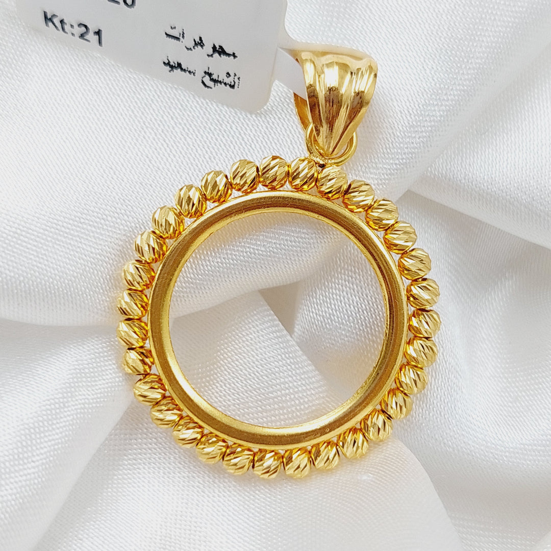 21K Turkish Frame Pendant Made of 21K Yellow Gold by Saeed Jewelry-26064