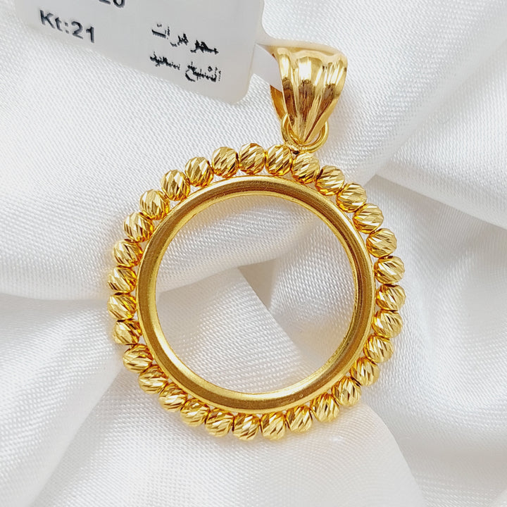 21K Turkish Frame Pendant Made of 21K Yellow Gold by Saeed Jewelry-26064