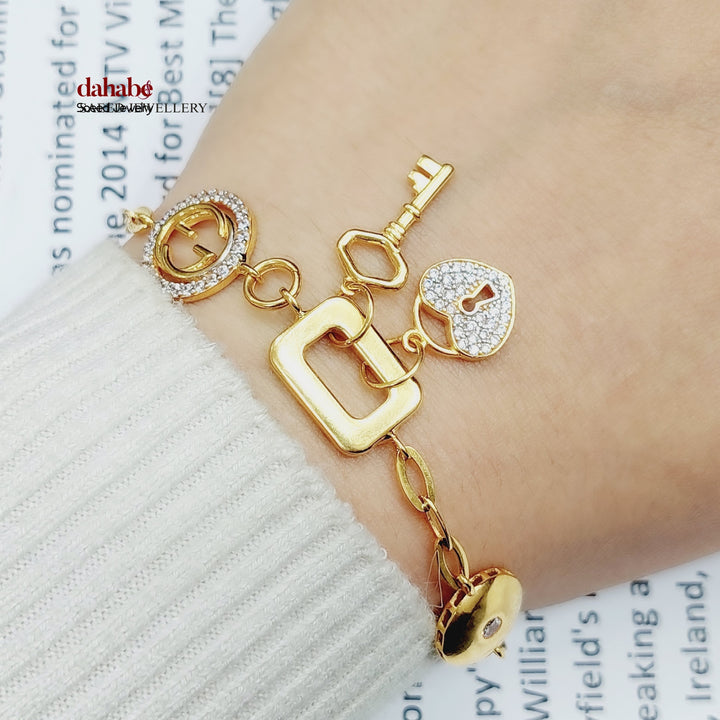 21K Gold Turkish Lock Bracelet