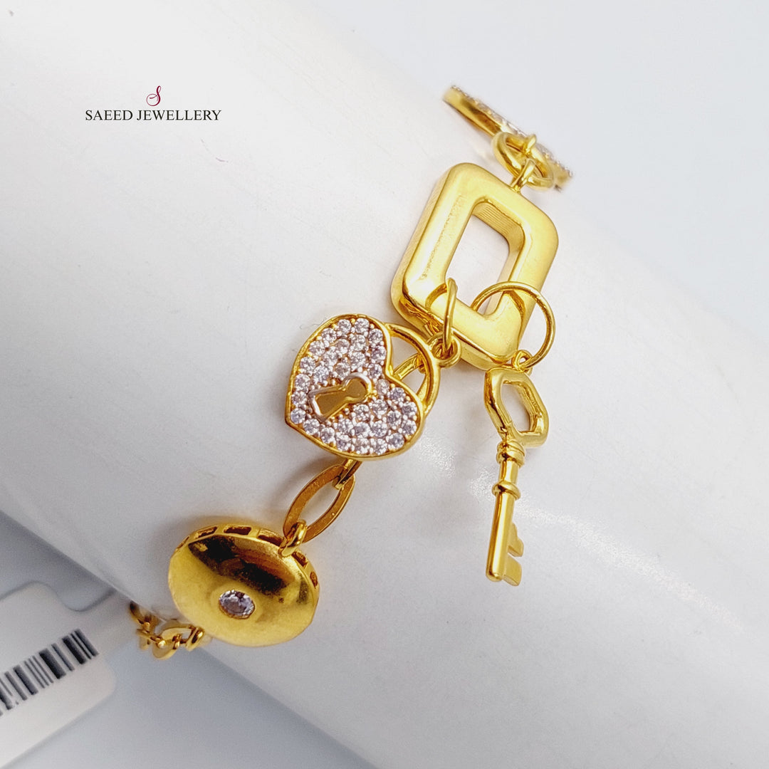 21K Gold Turkish Lock Bracelet