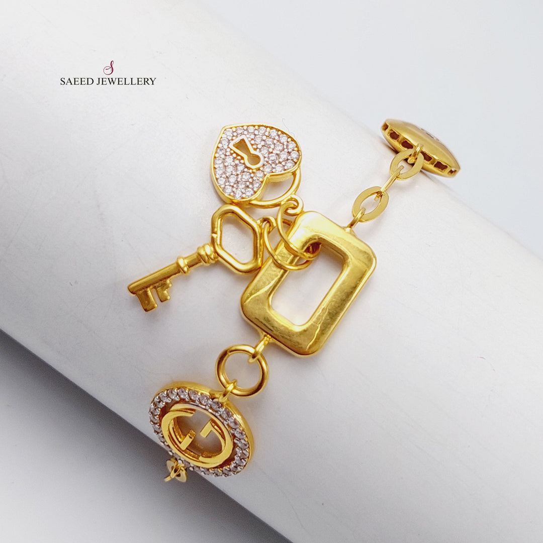 21K Gold Turkish Lock Bracelet