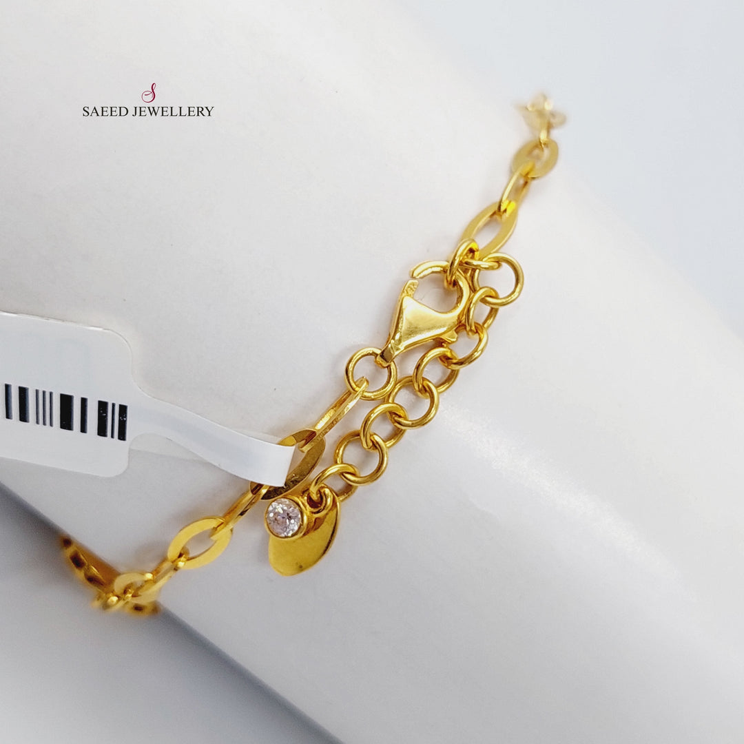 21K Gold Turkish Lock Bracelet by Saeed Jewelry - Image 5