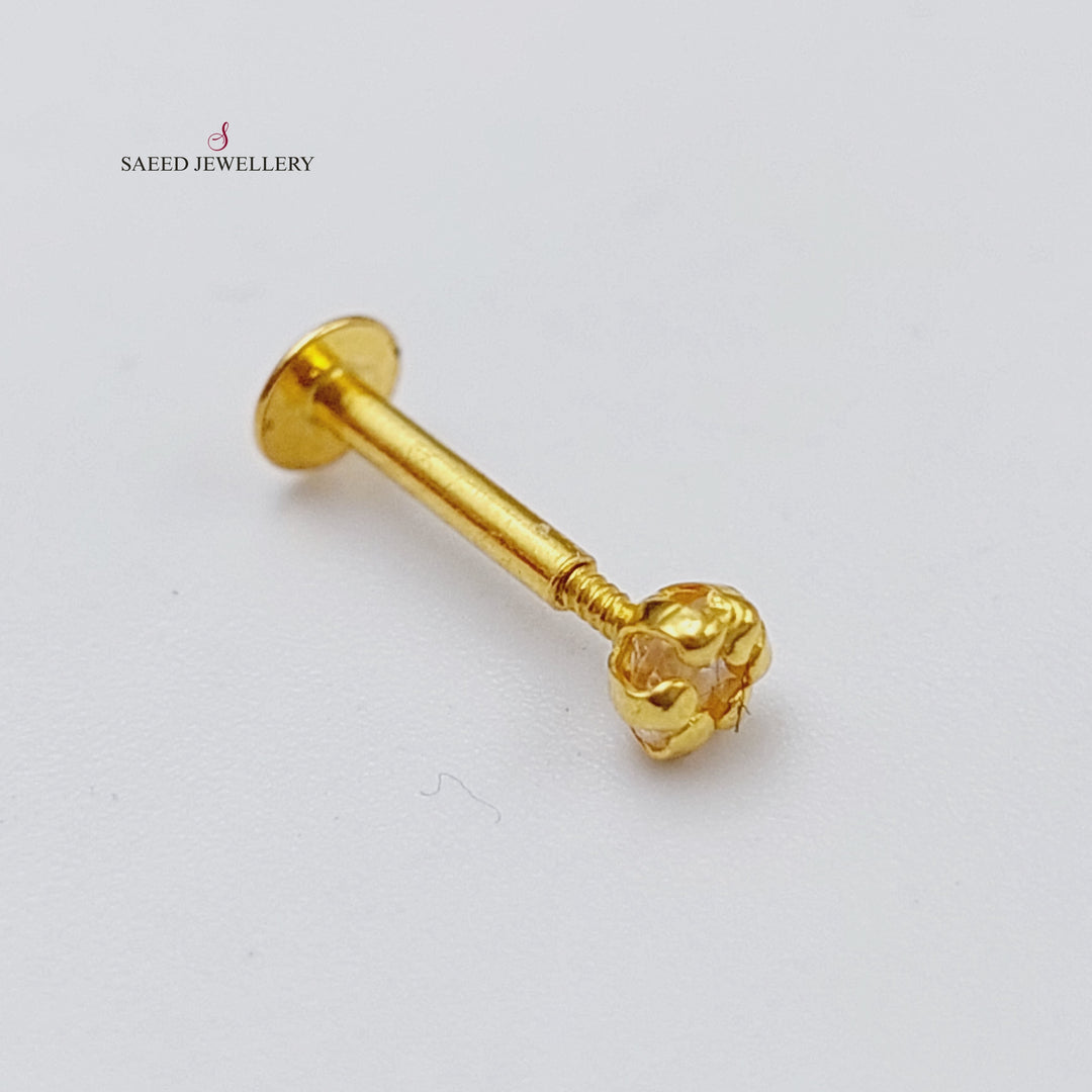 21K Gold Turkish Nose Ring by Saeed Jewelry - Image 1