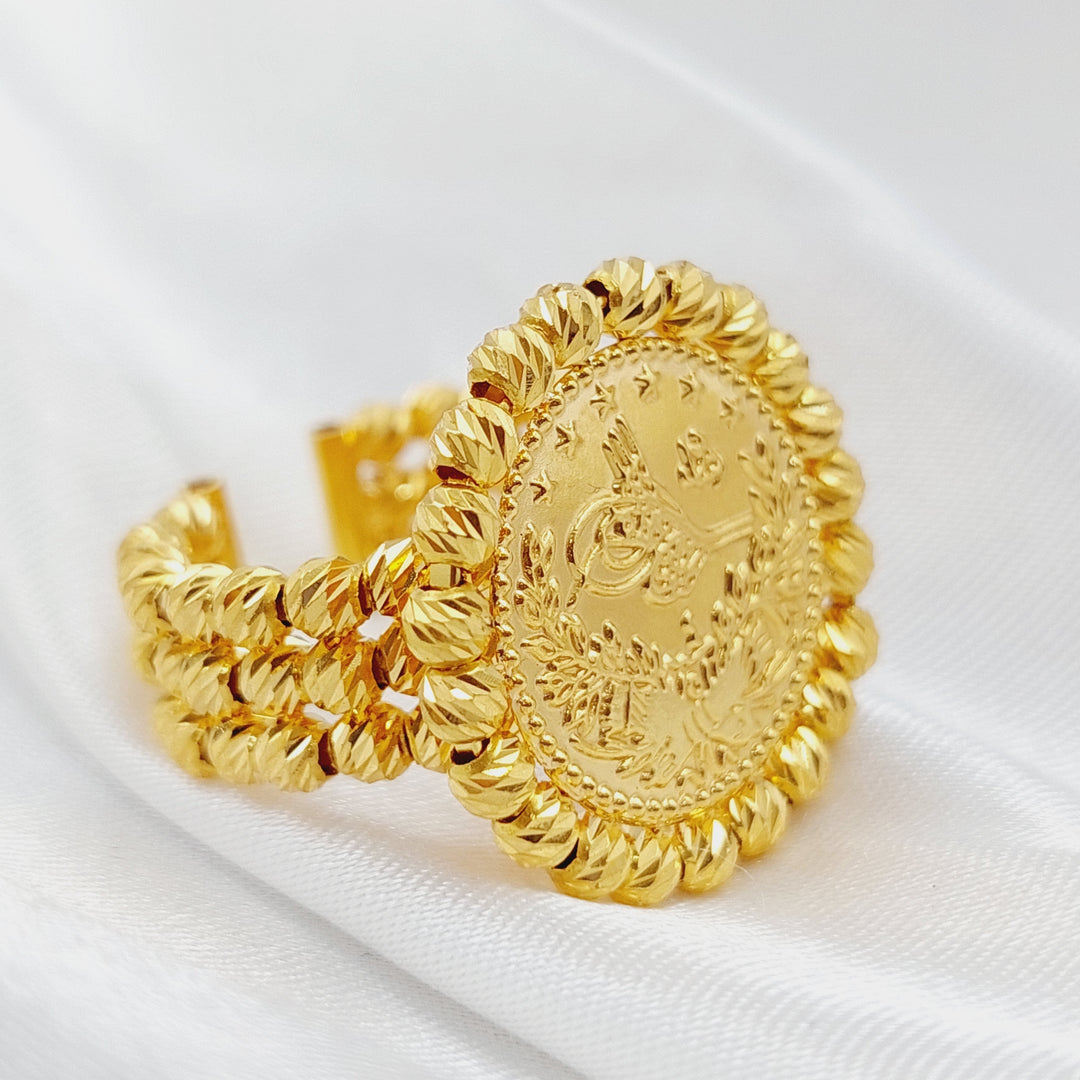 21K Gold Turkish Rashadi Ring by Saeed Jewelry - Image 3