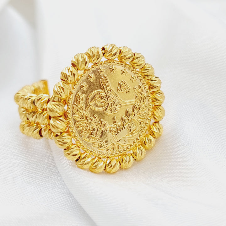 21K Gold Turkish Rashadi Ring by Saeed Jewelry - Image 4