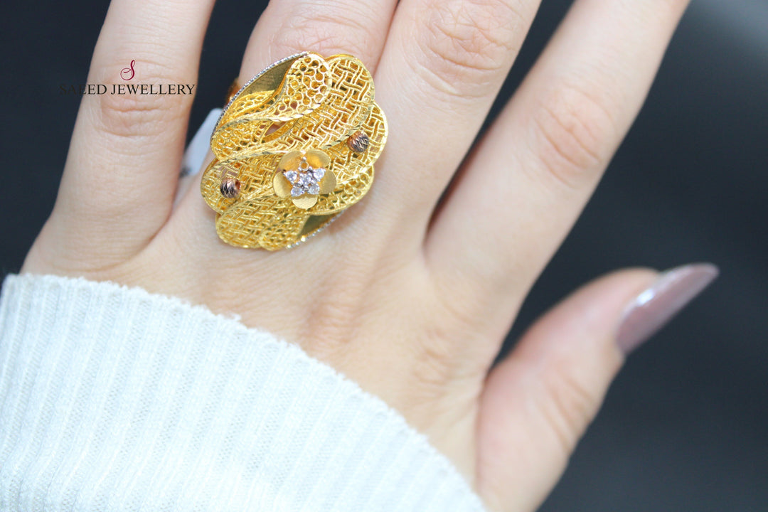 21K Gold Turkish Ring by Saeed Jewelry - Image 2