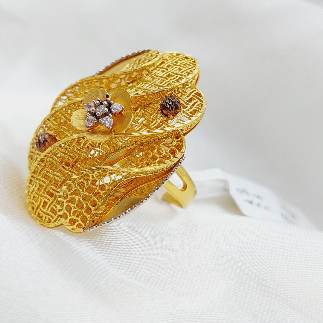 21K Gold Turkish Ring by Saeed Jewelry - Image 3