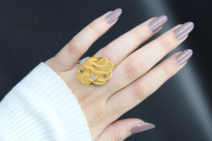 21K Gold Turkish Ring by Saeed Jewelry - Image 4