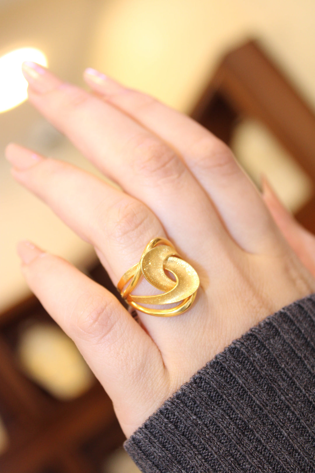 21K Gold Turkish Ring by Saeed Jewelry - Image 2