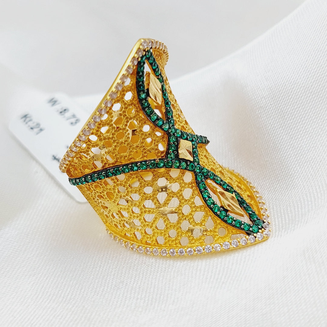 21K Gold Turkish Ring by Saeed Jewelry - Image 3