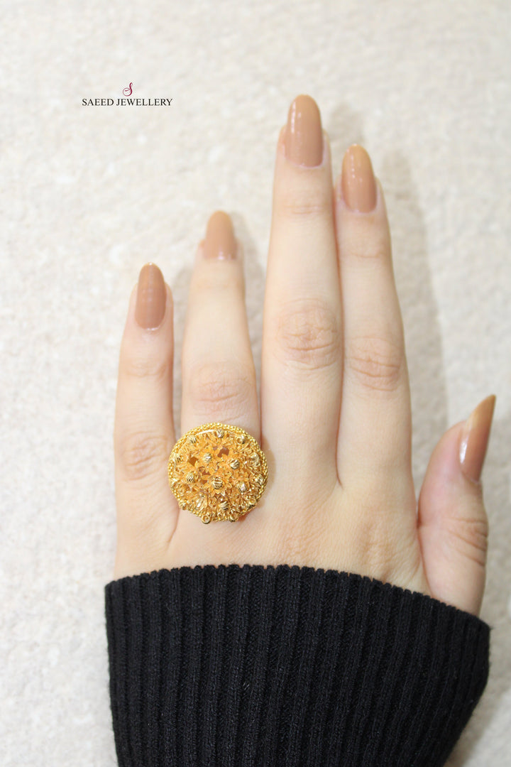 21K Gold Turkish Ring by Saeed Jewelry - Image 2