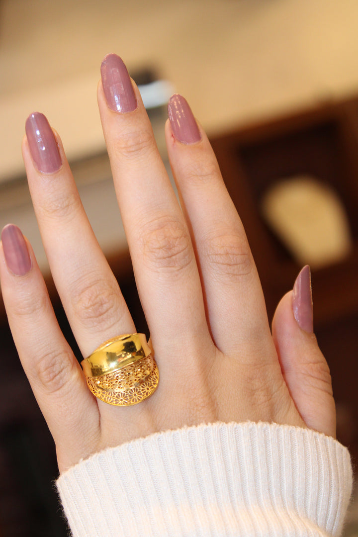 21K Gold Turkish Ring by Saeed Jewelry - Image 2