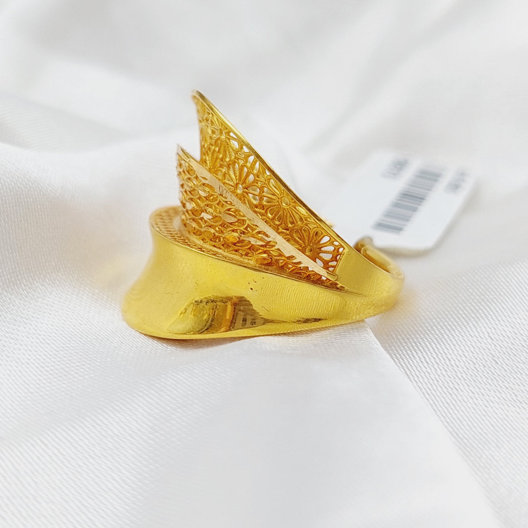 21K Gold Turkish Ring by Saeed Jewelry - Image 8