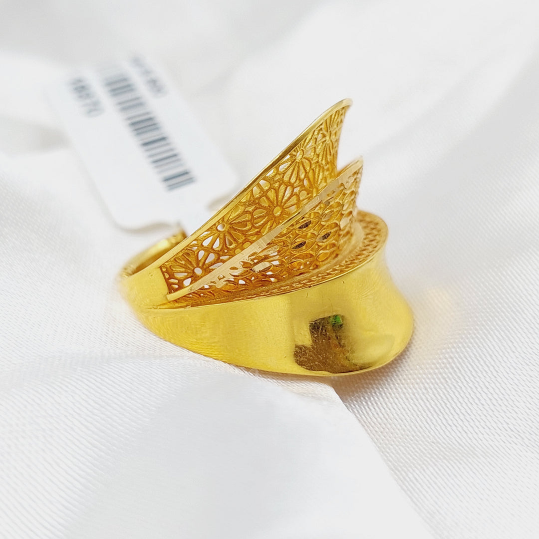 21K Gold Turkish Ring by Saeed Jewelry - Image 1