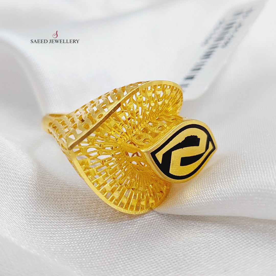 21K Gold Turkish Ring by Saeed Jewelry - Image 6