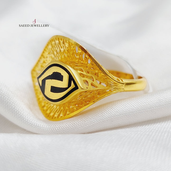 21K Gold Turkish Ring by Saeed Jewelry - Image 1