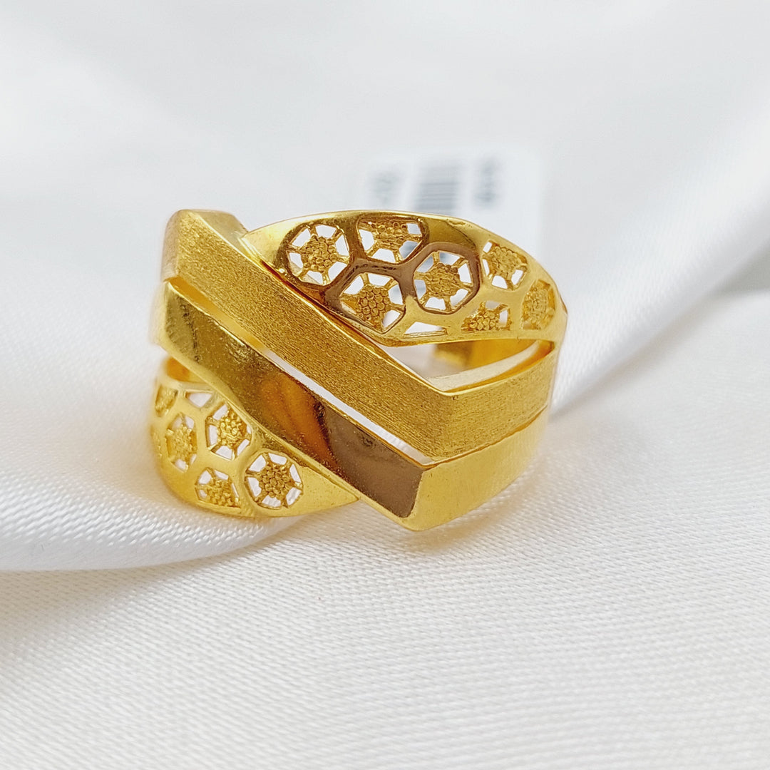 21K Gold Turkish Ring by Saeed Jewelry - Image 3