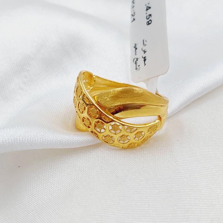 21K Gold Turkish Ring by Saeed Jewelry - Image 5