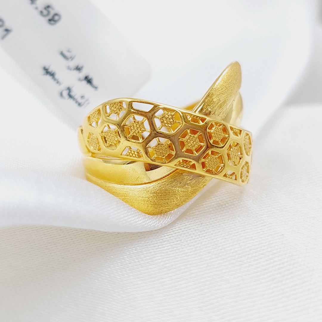 21K Gold Turkish Ring by Saeed Jewelry - Image 1