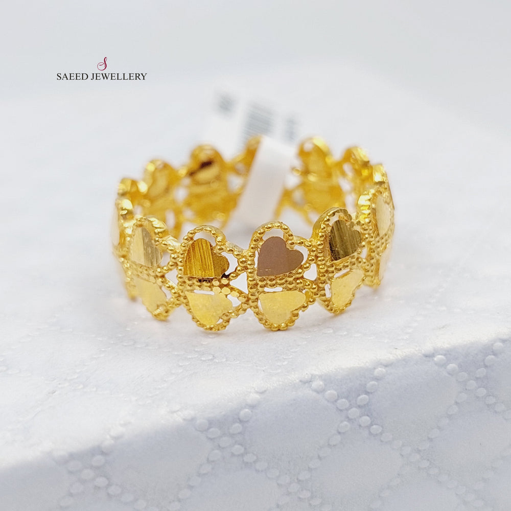 21K Gold Turkish Ring by Saeed Jewelry - Image 2