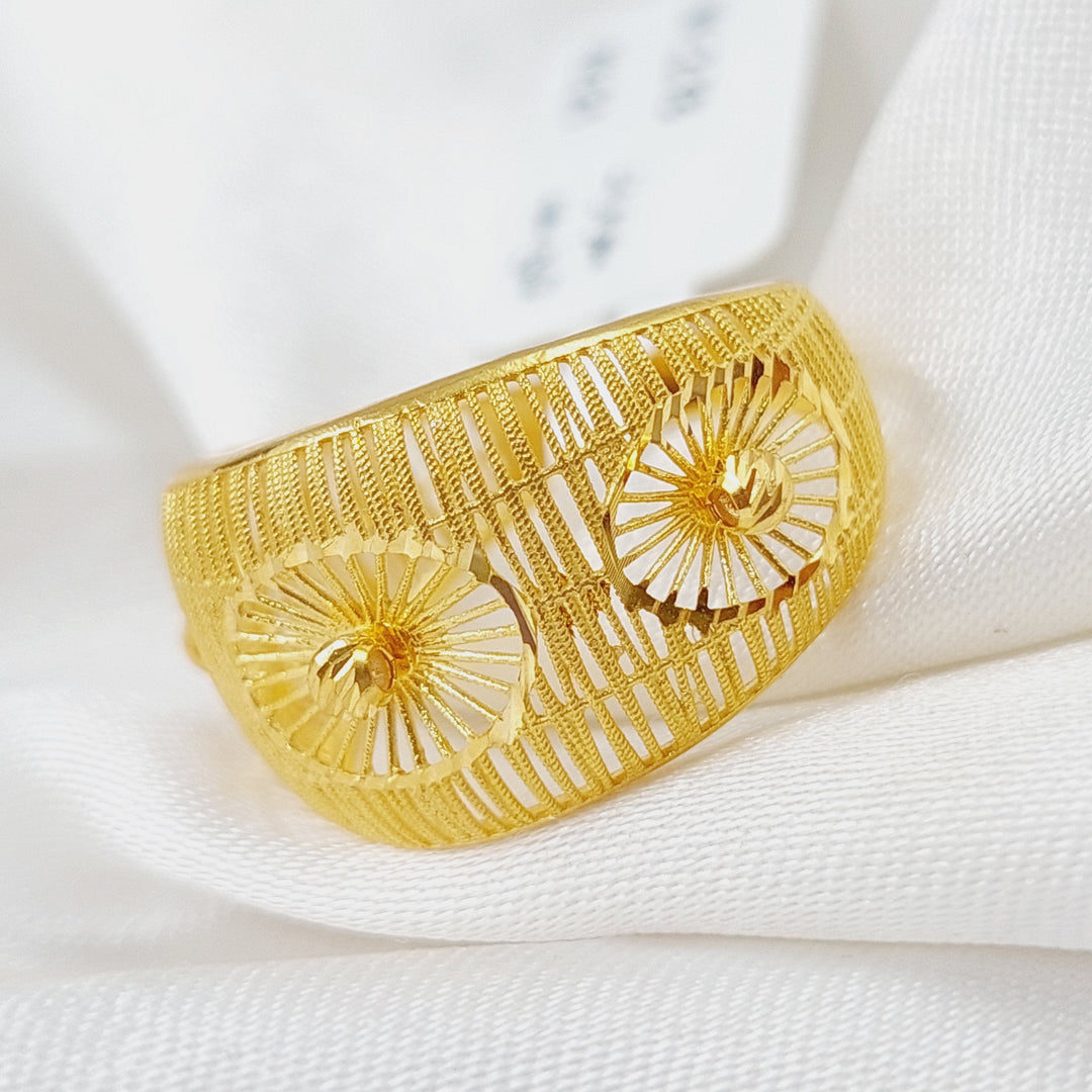 21K Gold Turkish Ring by Saeed Jewelry - Image 2