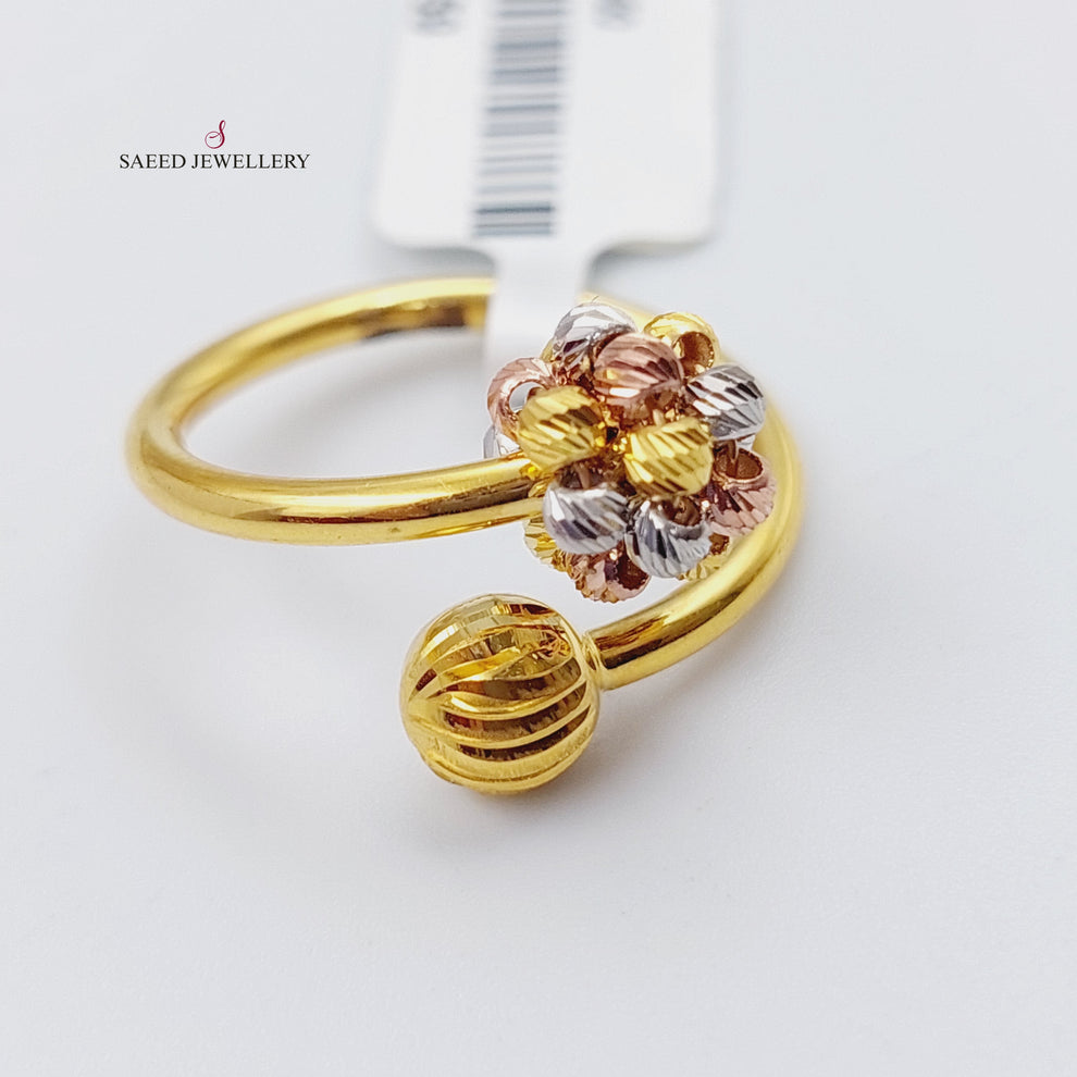 21K Gold Turkish Ring by Saeed Jewelry - Image 3