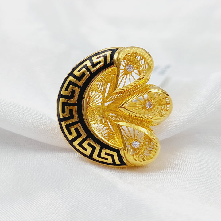 21K Turkish Ring Made of 21K Yellow Gold by Saeed Jewelry-26795