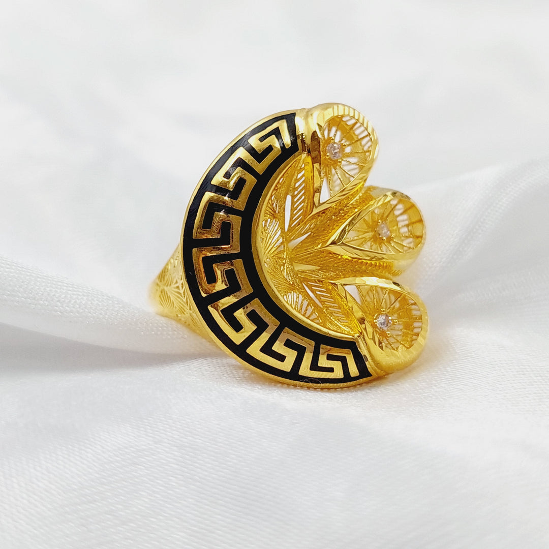 21K Turkish Ring Made of 21K Yellow Gold by Saeed Jewelry-26795