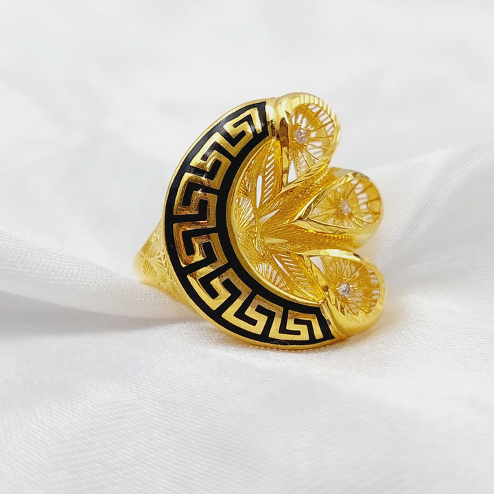 21K Turkish Ring Made of 21K Yellow Gold by Saeed Jewelry-26795