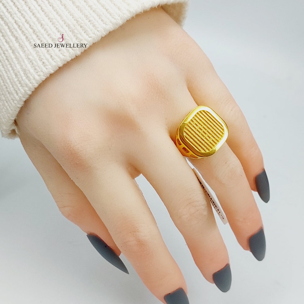 21K Gold Turkish Ring by Saeed Jewelry - Image 2