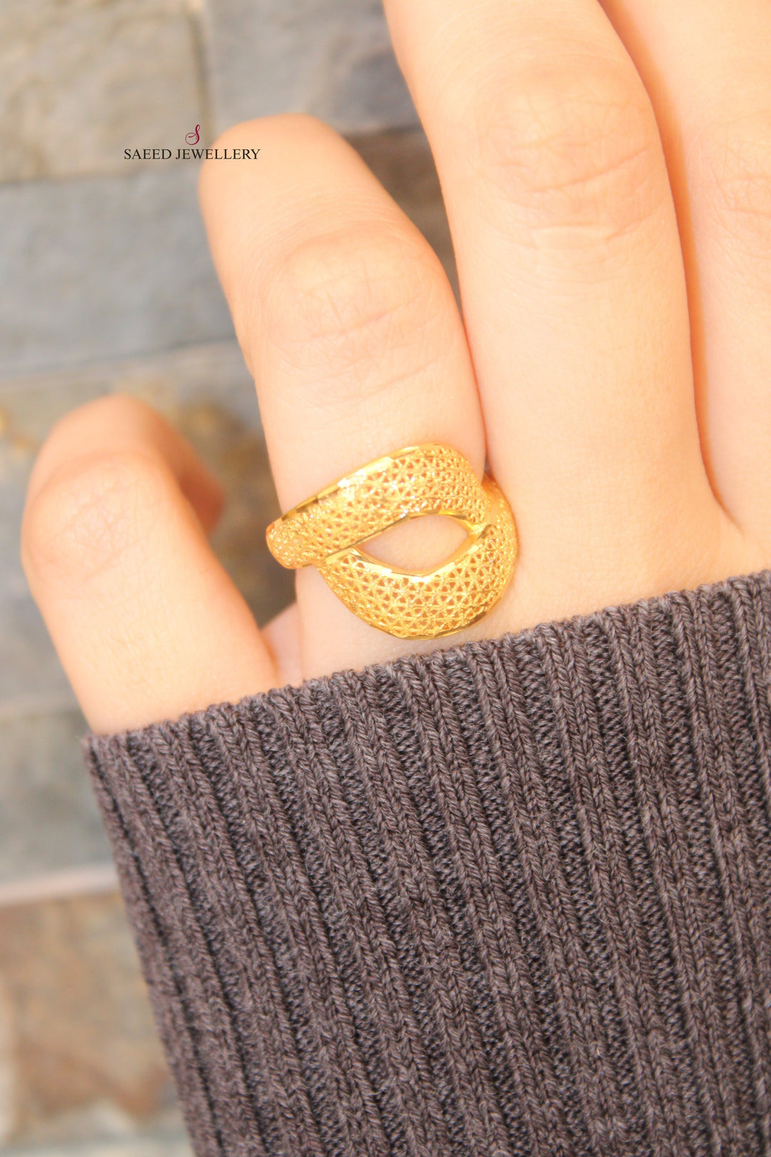 21K Gold Turkish Ring by Saeed Jewelry - Image 4