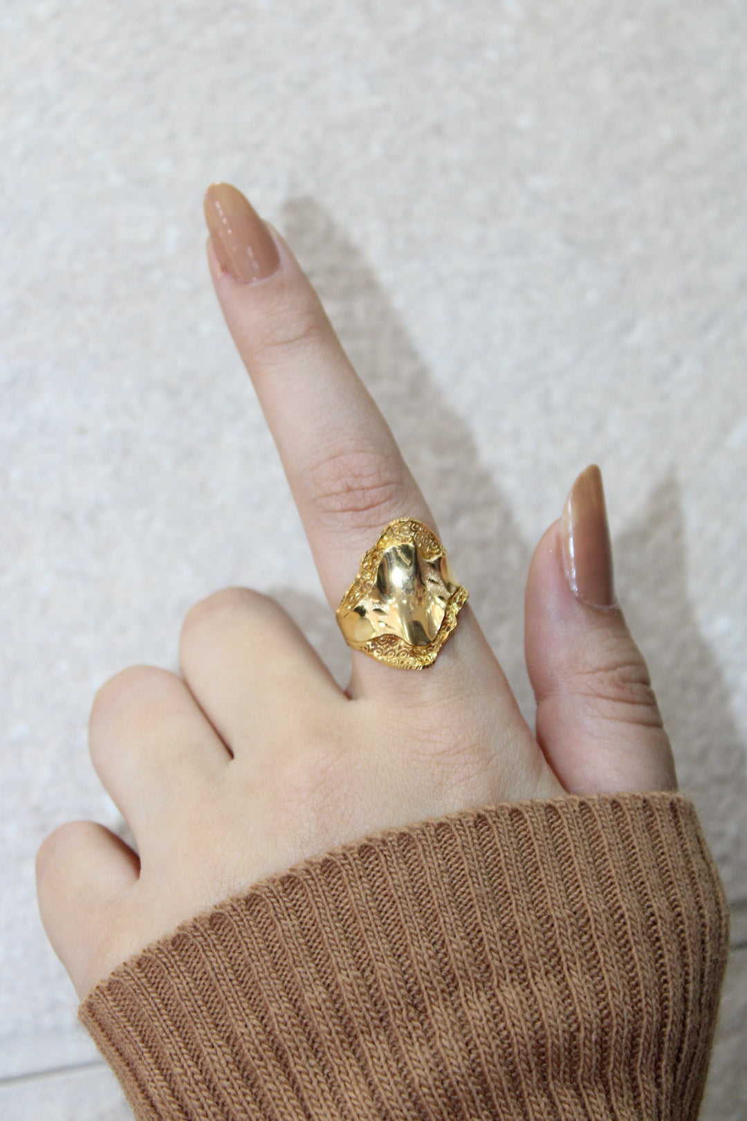 21K Gold Turkish Ring by Saeed Jewelry - Image 3