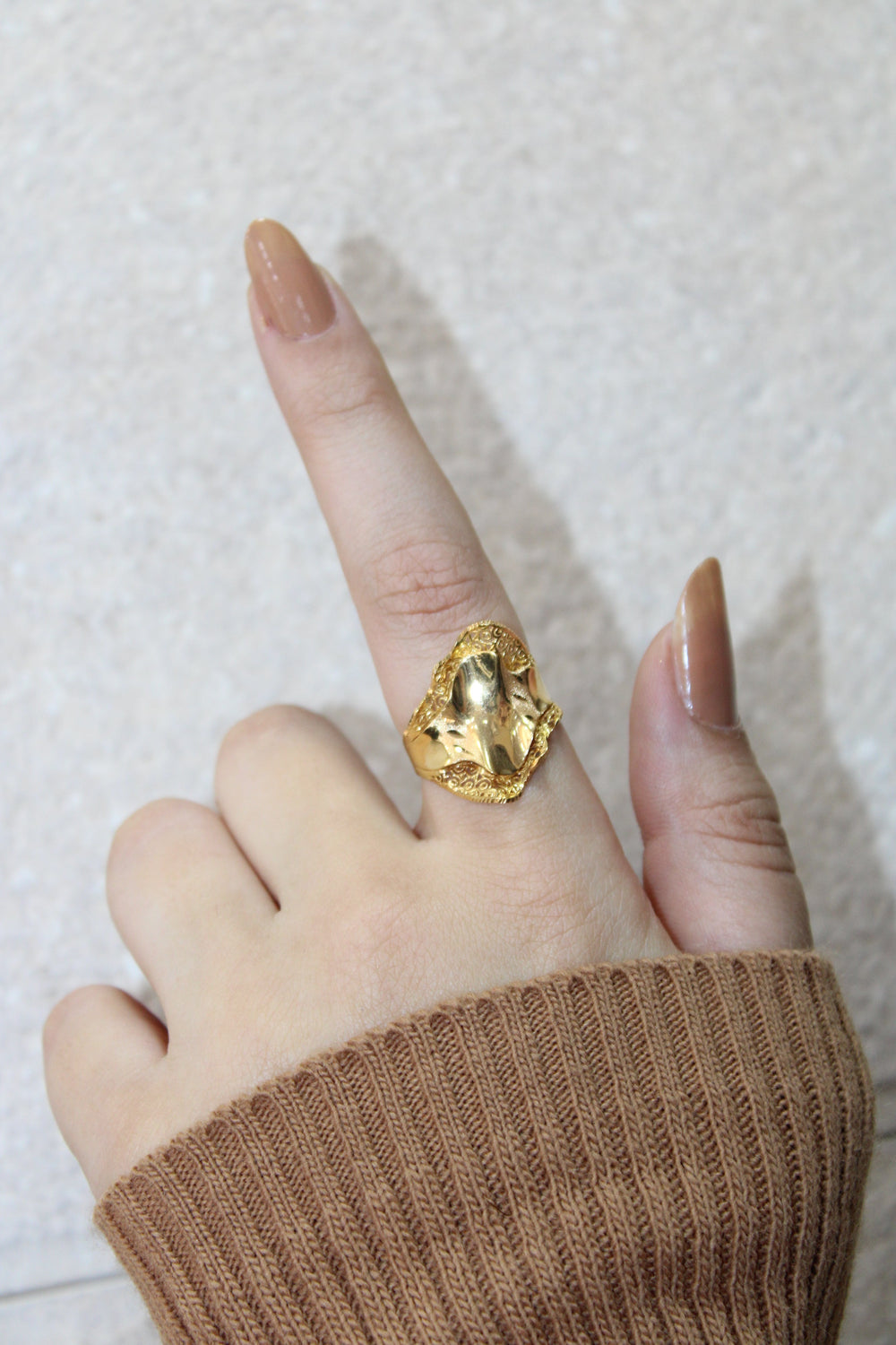 21K Gold Turkish Ring by Saeed Jewelry - Image 2